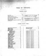 Table of Contents, Adams County 1917